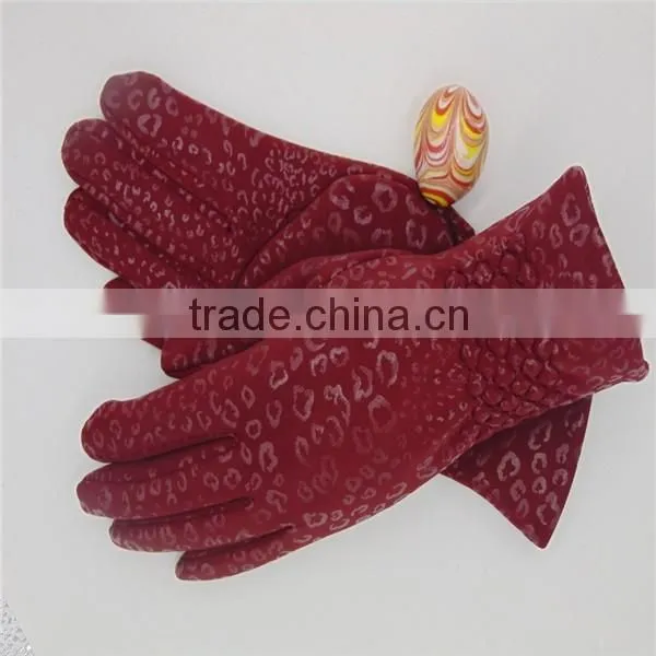 Outdoor Red Blue Printing Elastic Fabric Golves