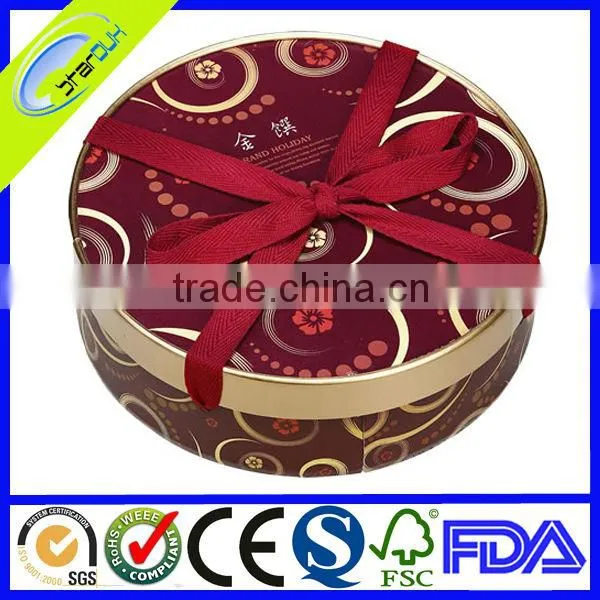 round paper box for candy with templete
