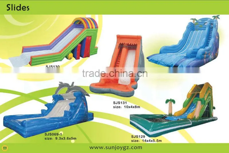 Large Giant Big amusement park joy slide obstacle Combo