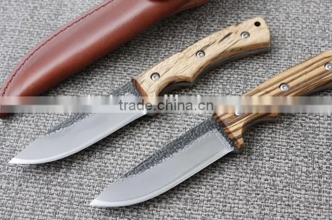 OEM fixed knife handmade with wood handle UD50088