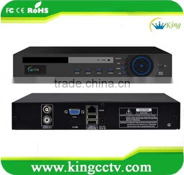 Real-time local playback 4ch 1U POE NVR