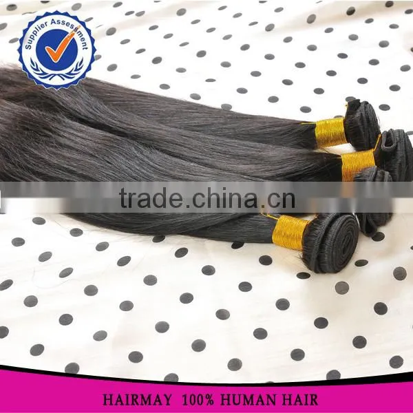 2015 High Quality double weft 100% virgin brazilian wavy hair
