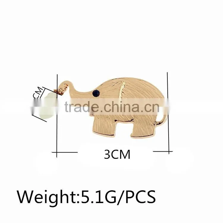 Wholesale Aolly Elephant Shape Animal Brooch Pin