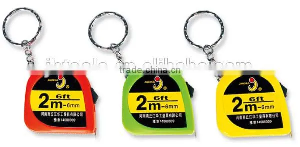 With key circle universal Mini Measuring Tape Keychain ABS case Round looking Tape measuring from Alibaba supplier