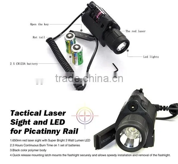 Tactical green and red Laser Sight with LED for Picatinny Rail