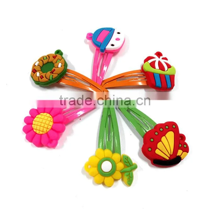 Ice cream shape custom logo plain hair clips