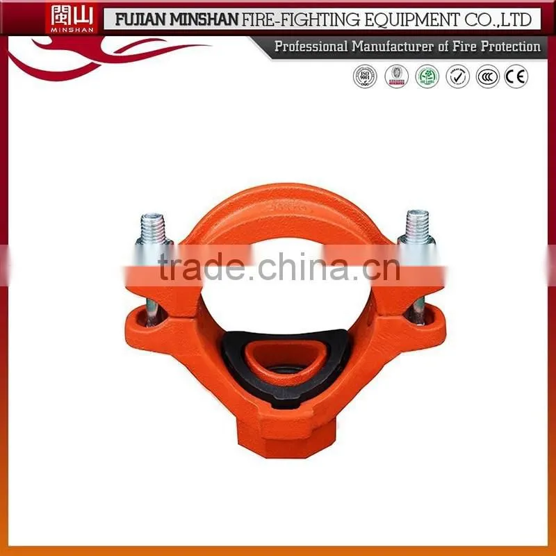2016 pipe fitting cast iron Grooved equal tee reducing tee