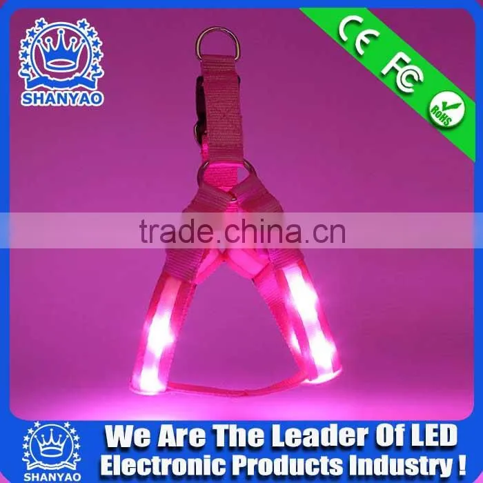 2015 Hot Selling LED Glowing Pet Training Harness