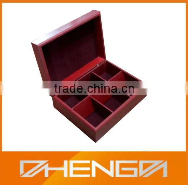 Hot!!! Customized Made-in-China Elegant Glossy Red Lacquer Logo Printing VIP Tea Gift Box(ZDW13-T026)