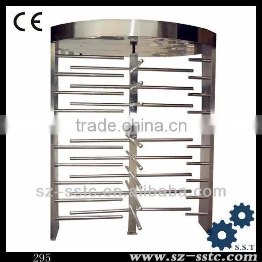 intelligent double lane pedestrian full height rfid turnstile price promotion