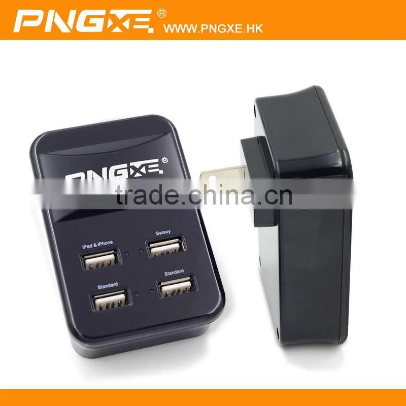 wholesale PNGXE branded 5V 5A 4 port usb charger, portable mobile phone charger