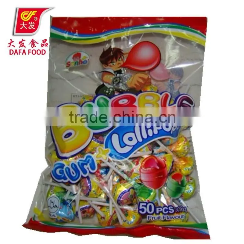 Dafa 16g bubble gum lollipop