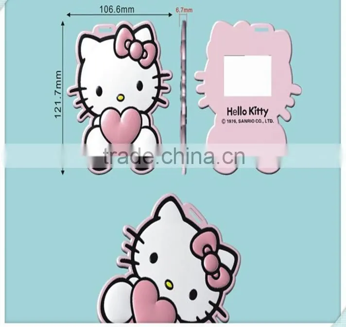 Hogift 2015 new cartoon soft PVC luggage tag/promotion luggage tag/custom luggage tag