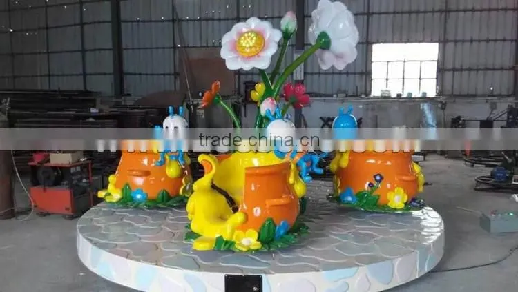 Hot sale new amusement park equipment outdoor playground equipment honey pot merry go round kiddie ride