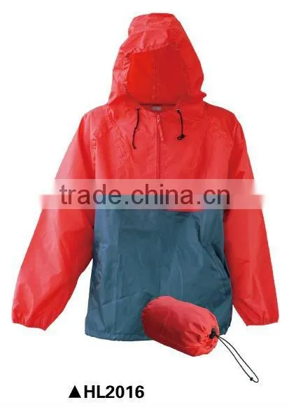 Foldable Color Zipper windbreaker jacket