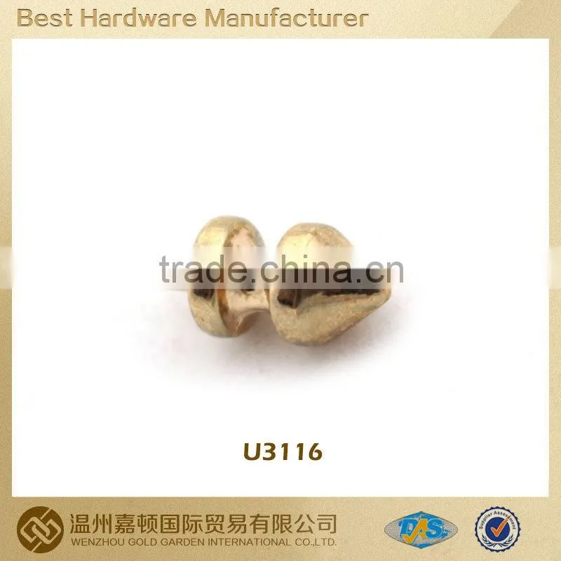 Spike rivet for belt buckle alloy made for garment bag shoe various designs customized