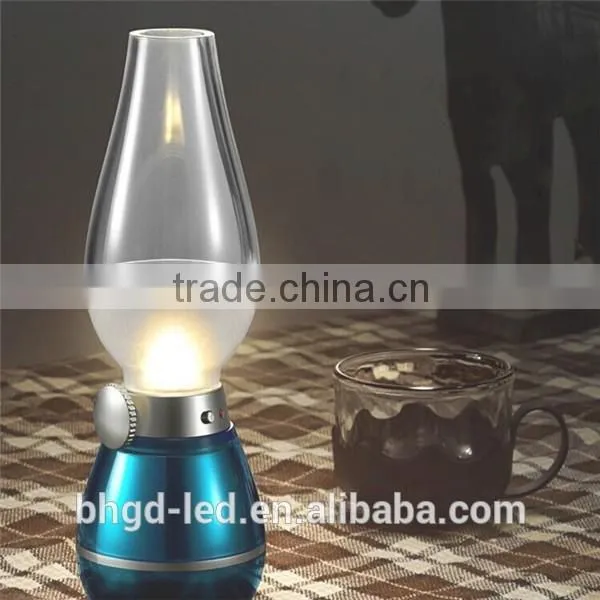 Nostalgic kerosene blow LED dimmable USB control lamp creative night light
