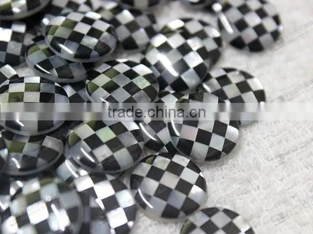 Hot sale!Checkerboard mosaics cabochons for cufflinks,buttons