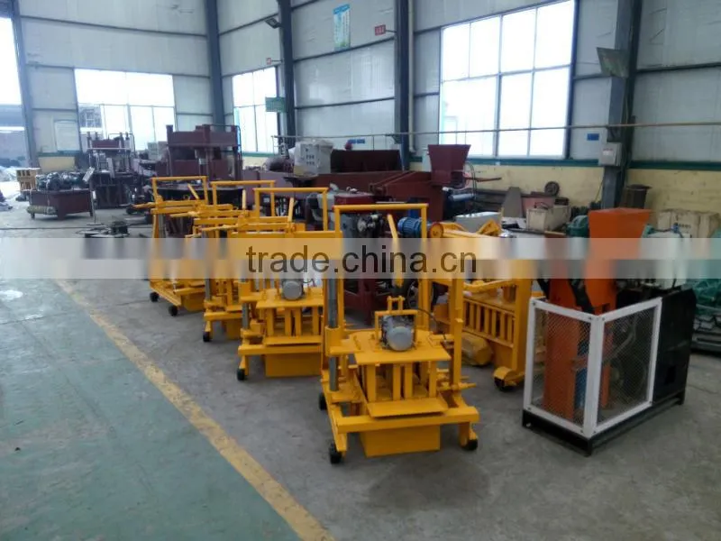 Simple QT40-3C hand press brick making machine for small business