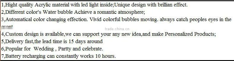 amazing LED water bubble bar counter front desk counter