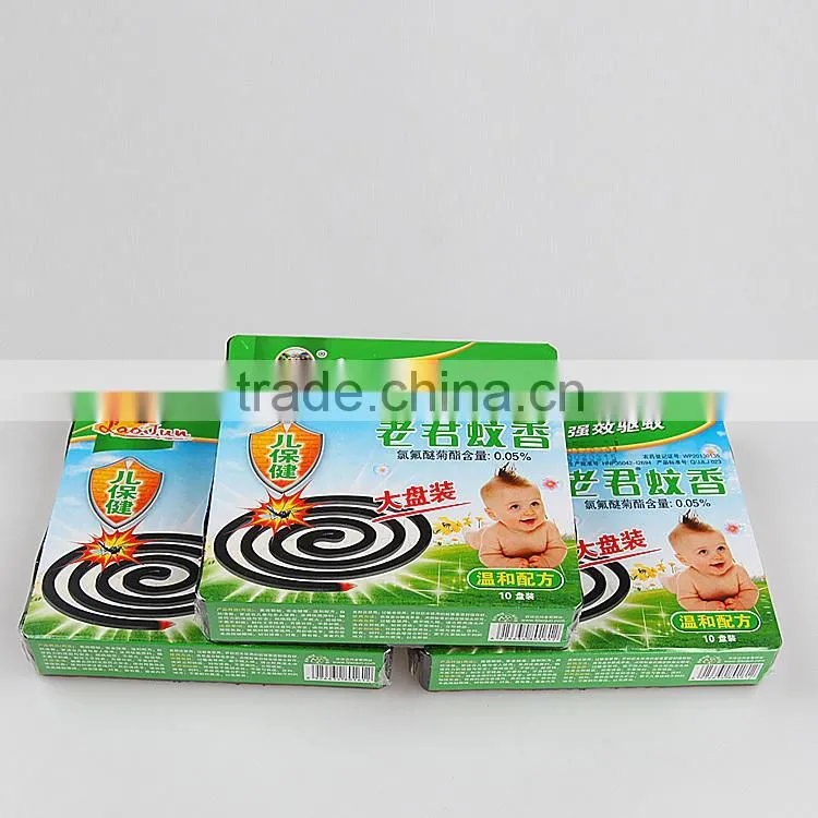 LAOJUN good quality black smokeless mosquito coil for southeast asia