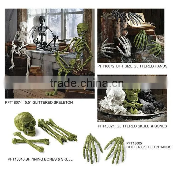 Green glitter hanging skeleton