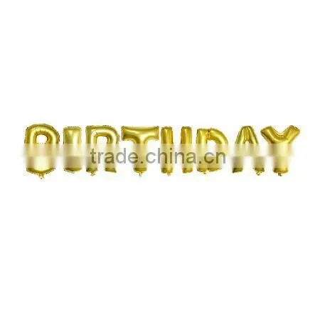 Hotting sale 16 inches foil inflatable balloon, decoration letter balloon, words/letter balloon