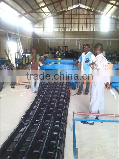 Hydraulic metal roofing making machine glazed tile roll forming line