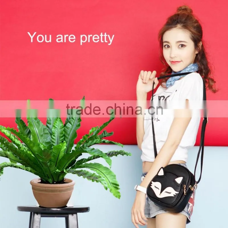 Hot Women's Fashion PU Leather Cute Cartoon Fox face Shoulder Bag,Crossbody Bag