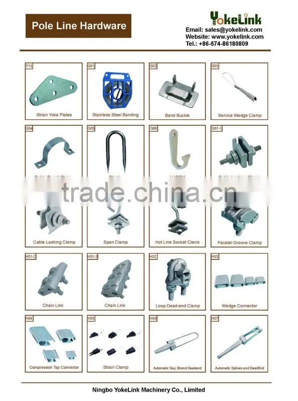 Pole Line Hardware Electric Power Fitting Assembly Guy Bolt Hot Dip Galvanized Screw Bolt Forged Thimble Eye Bolt