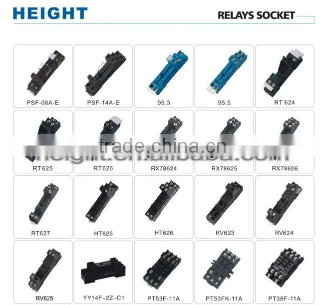 HEIGHT Hot Sale PX78703 Relay Socket /17 pin Relay Socket/general relay socket with High Quality Factory Price