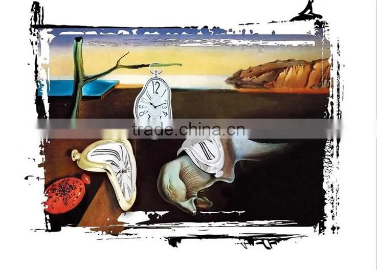 2015 the newest quartz clock melting clock novelty home decor clock art clock shelve clock melting shelf clock