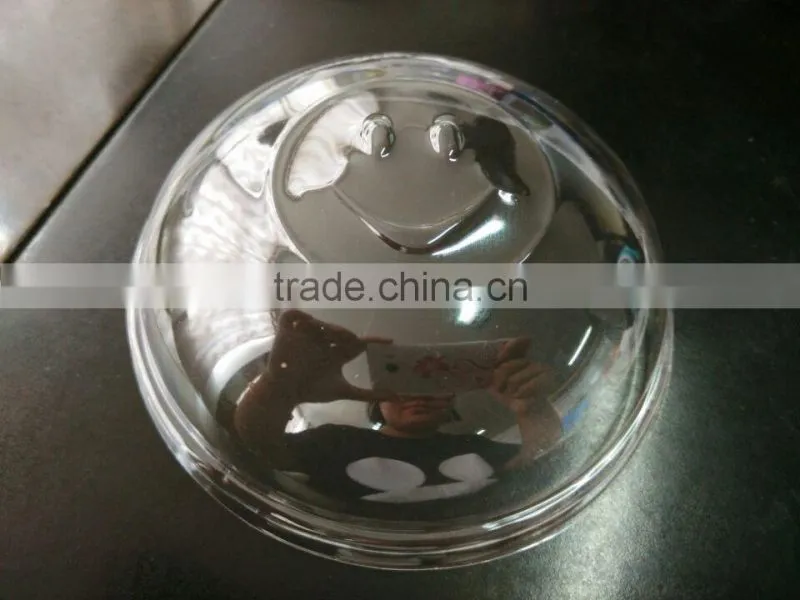 disposable clear plastic dome lid for paper bowl, 14*14*4.5cm