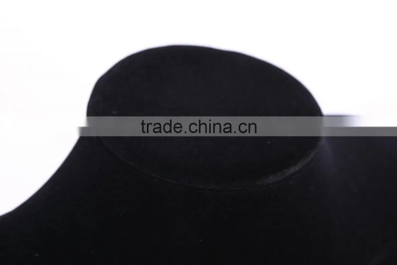 Black PU Leather mannequin for necklace dispaly
