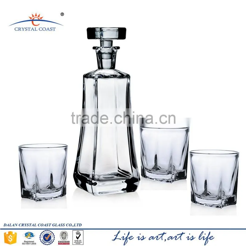 wholesale cube thick bottom drinking glass tumbler