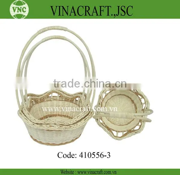 wholesale nice wicker basket with handle for gift or flower
