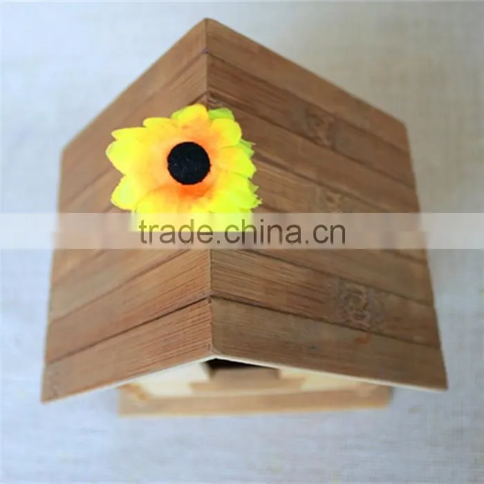 Cheap wood cutting toys wood toy indoor bird houses with fixed round wooden window
