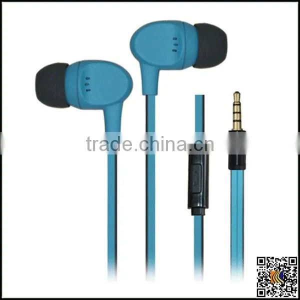 High quality popular flat cable earphone