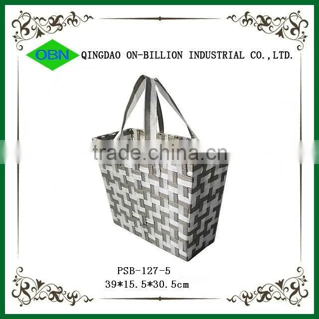 Colorful shopping bag woven basket weave bag basket bag