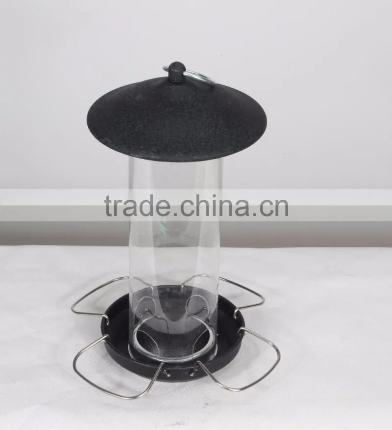 Garden squirrel proof metal bird seed feeder