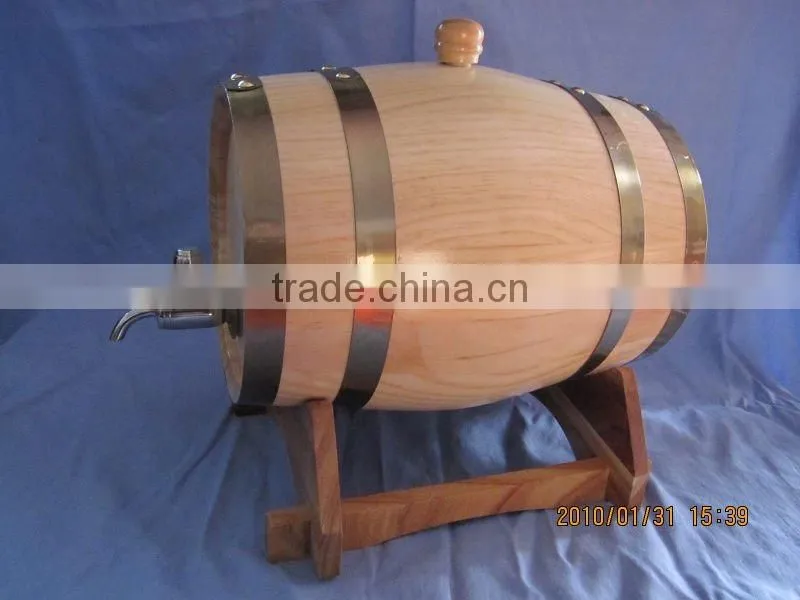smooth to the touch brandy oak wooden barrel planter