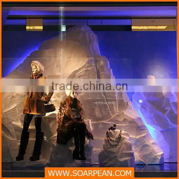 Winter Window Display Decorative Foam Snow Mountain