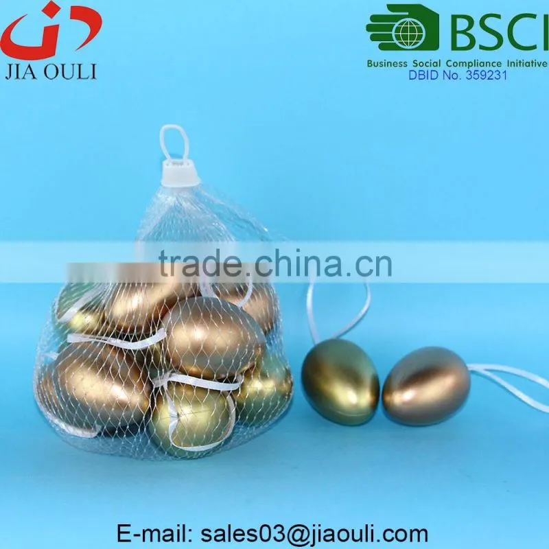Easter decorations Ceramic Spring Eggs with ribbon bowknot