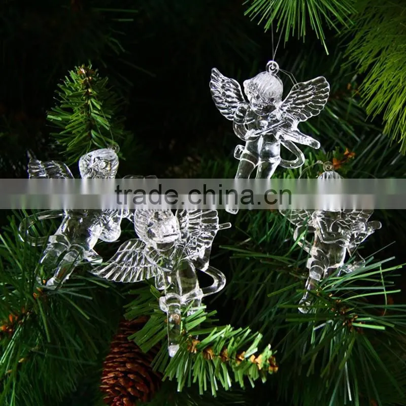 decorating 3D acrylic christmas angel figurines