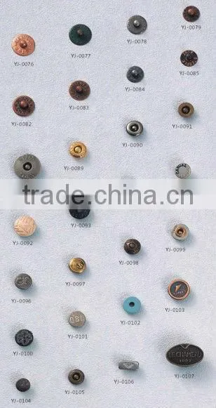 KMJ-2128 series classical design jeans rivets for clothes