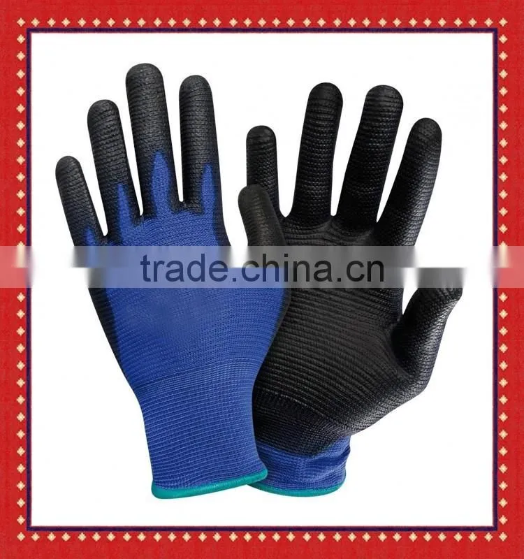 13G U3 Zebra Liner Anti Oil Honeycomb Garden Gloves With Nitrile Coated