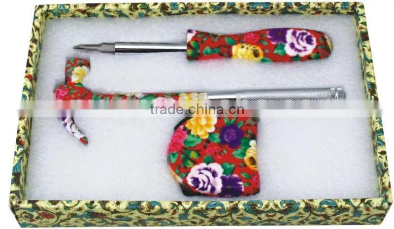 6 in 1 gift packing floral multi function hammer screw driver