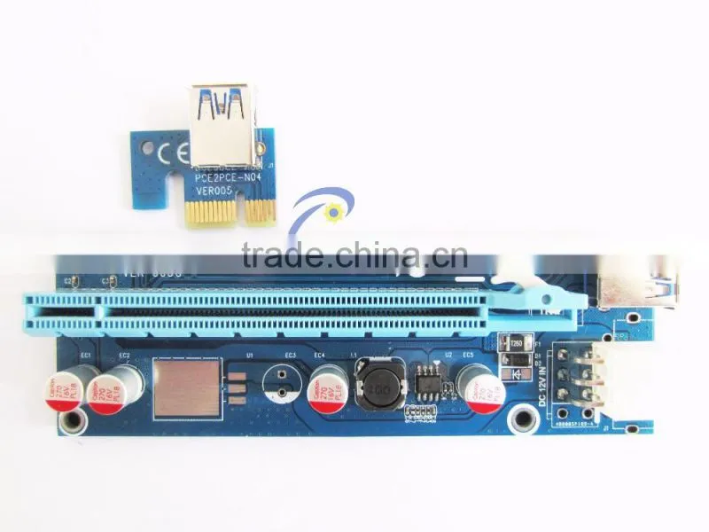 60cm USB 3.0 Cable Power 6PIN PCIE Express for Bitcoin pci-e to pci converter card pci express to usb 3.0 converter for bitcoin