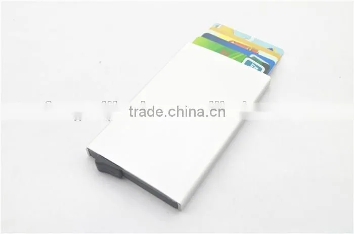 Credit Card Holder Rfid Blocking Aluminum Business Card Holder Automatic Pop-Up