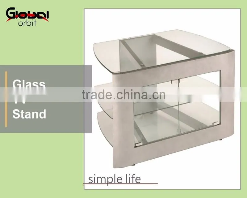 High Quality Modern Design Tempered Cheap Glass Corner TV Stand